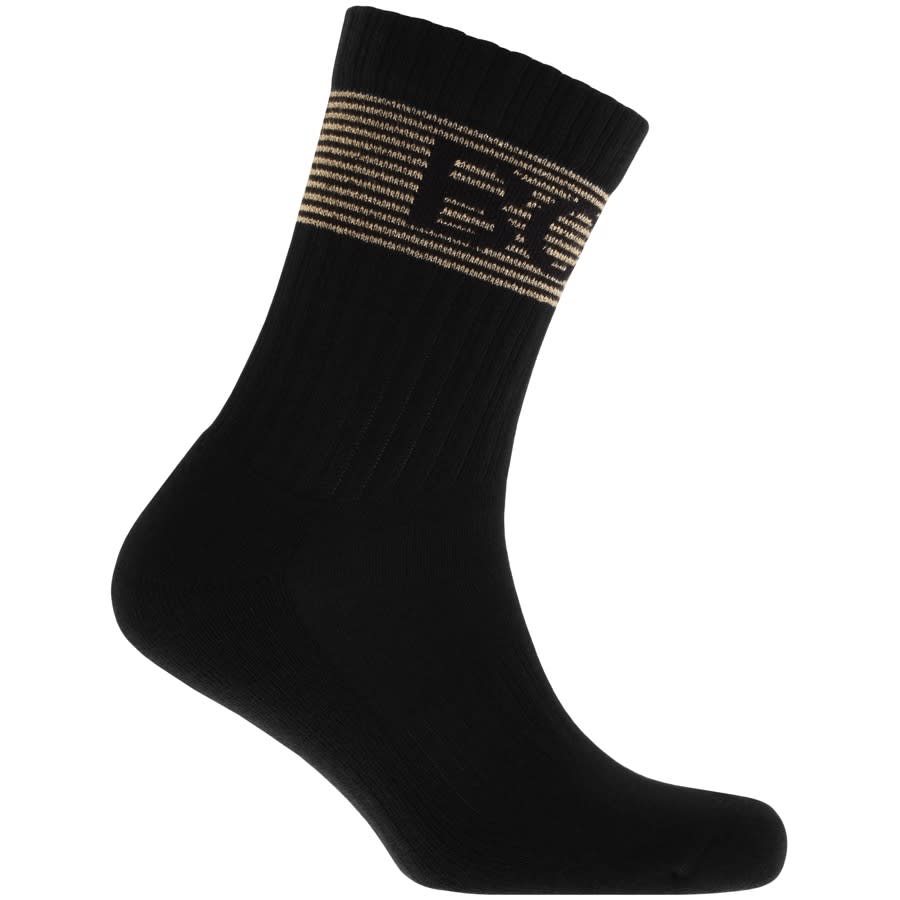 Alternative Image for ProductBOSS Rib Shine Socks Black1